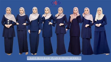 warna tudung untuk baju navy blue
